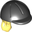 Набор LEGO Minifig Hair - Friends Long with Ponytail, Side Bangs and Black Horse Riding Helmet, Bright Light Yellow