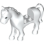 Набор LEGO Horse with 2 x 2 Cutout, Blue Eyes Print, Белый