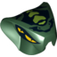 Набор LEGO Minifig Head Modified Snake with 4 Yellow Eyes and Lime Scales Print (Spitta), Темно-зеленый