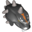Набор LEGO Minifig Head Modified Snake with Silver Horns and Orange Scales Print (Skalidor), Черный