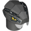 Набор LEGO Minifig Head Modified Snake with Silver Scales Print, Темный сине-серый