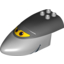 Набор LEGO Duplo Airplane Large Fuselage Forward with Black Top with Brown Eyes on Yellow Window Print (Siddeley), Светлый сине-серый