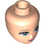 Набор LEGO Minifig Head Modified Friends with Light Blue Eyes, Pink Lips and Open Mouth Print, Light Flesh