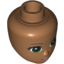 Набор LEGO Minifig Head Modified Friends with Green Eyes, Pale Pink Lips and Open Mouth Print, Medium Dark Flesh