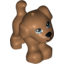 Набор LEGO Friends Dog Small Standing with Blue Eyes, Black Nose and Mouth Print, Medium Dark Flesh