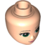 Набор LEGO Minifig Head Modified Friends with Green Eyes, Pink Lips and Closed Mouth Print, Light Flesh