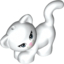 Набор LEGO Cat Standing, Looking Left with Light Blue Eyes, Dark Pink Nose and Mouth Print, Белый
