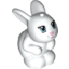 Набор LEGO Friends Bunny Rabbit Sitting with Blue Eyes and Pink Nose and Mouth Print, Белый