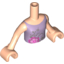 Набор LEGO Torso Friends Medium Violet Top with Flowers Print, Light Flesh Arms with Hands, Light Flesh