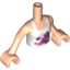 Набор LEGO Torso Friends White Halter Top with Stars Print, Light Flesh Arms with Hands, Light Flesh