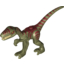 Набор LEGO Dinosaur - Coelophysis with Dark Red Markings, Оливковый