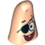 Набор LEGO Minifig Head Modified Patrick with Eyepatch Print, Light Flesh