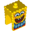 Набор LEGO Minifig Head Modified SpongeBob SquarePants with Open Smile Large and Blue Lei Print, Желтый