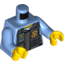 Набор LEGO Torso Police Shirt with Dark Bluish Gray Vest, Radio and White Undershirt Print / Medium Blue Arms / Yellow Hands, Medium Blue
