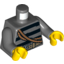 Набор LEGO Torso Sweater Striped with Utility Belt, Rope and Keys Print / Dark Bluish Gray Arms / Yellow Hands, Темный сине-серый