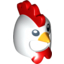 Набор LEGO Minifig Mask Chicken with Yellow Beak and Red Comb and Wattles Print, Белый