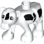 Набор LEGO Duplo Cow Baby (Calf) Front Leg Forward with Black Spots Print, Белый