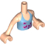 Набор LEGO Torso Friends Light Blue Halter Top with Paw and Butterflies Print, Light Flesh Arms with Hands, Light Flesh