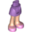 Набор LEGO Friends Hips and Pleated Medium Lavender Skirt, Light Flesh Legs and Bright Pink Shoes Print, Medium Lavender