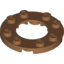 Набор LEGO Plate, Round 4 x 4 with 2 x 2 Hole, Medium Dark Flesh