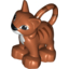 Набор LEGO Duplo Cat, Kitten Striped with White Chest and Mouth Print, Темно-оранжевый