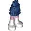 Набор LEGO Friends Hips and Layered Skirt, Bright Pink Legs and White Boots Print, Темно-синий