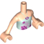 Набор LEGO Torso Friends Light Aqua Halter Neck Top with Paw Prints Print, Light Flesh Arms with Hands, Light Flesh