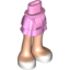 Набор LEGO Friends Hips and Legs, Layered Skirt, Light Flesh Legs and White Shoes Print, Ярко-розовый
