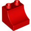 Набор LEGO Duplo Brick 2 x 2 x 1 1/2 with Curve, Красный