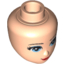 Набор LEGO Minifig Head Modified Friends with Light Blue Eyes with Eye Shadow, Red Lips and Closed Mouth Print, Light Flesh