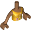 Набор LEGO Torso Friends Bright Light Orange Vest Top with Music Notes and Circles Print, Medium Dark Flesh Arms with Hands, Medium Dark Flesh