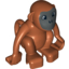 Набор LEGO Duplo Monkey with Curly Tail, Bright Light Orange Face Print, Темно-оранжевый