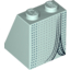 Набор LEGO Slope 65В° 2 x 2 x 2 with Bottom Tube with Evening Dress with Black and Silver Spots Print, Light Aqua
