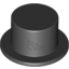 Набор LEGO Minifig Top Hat with Tattered Hole and Scratches Print, Черный