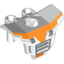 Набор LEGO Minifig Armor Space with Square Shoulder Protection with Silver Grille and Orange Markings Print, Белый