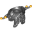 Набор LEGO Minifig Beard, Braided with Hair in Back and Four Gray and Yellow Ends Print, Черный