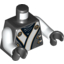 Набор LEGO Torso Ninjago Robe with White and Gold Details Print / White Arms / Black Hands, Черный