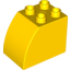 Набор LEGO Duplo, Brick 2 x 3 x 2 with Curved Top, Желтый