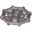 Набор LEGO Plate Special 2 x 2 with Bar Frame Octagonal, Reinforced, Completely Round Studs, Flat Silver