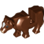 Набор LEGO Cow Body with Pink Muzzle and White Spot on Head Print, Красно-коричневый