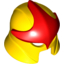 Набор LEGO Minifig Helmet with Eye and Mouth Slits with Red Star Print, Желтый