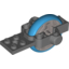Набор LEGO Fly Wheel Plate 2 x 8 with Metal Fly Wheel and Dark Azure Tire, Complete Assembly (Chima Rip Cord Base), Темный сине-серый