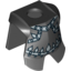 Набор LEGO Minifig Breastplate with Leg Protection, Evil Knight Silver Diamond Print, Черный