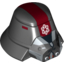 Набор LEGO Minifig Helmet Sith Trooper with Wide Red Stripe, Breathing Mask and Imperial Print, Черный