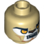 Набор LEGO Minifig Head Dual Sided Chima Lion with Orange Eyes, Brown Nose, Teeth, Closed / Open Mouth Print [Hollow Stud], Tan