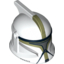 Набор LEGO Minifig Helmet SW Clone Trooper with Holes, Olive Green Markings and Silver Visor Print (Clone Trooper Sergeant), Белый