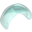 Набор LEGO Minifig Visor [Large with Trapezoid Top], Trans-Light Blue