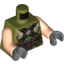 Набор LEGO Torso LotR Vest with Fur Collar, Straps and Buckles Print / Light Flesh Arms / Dark Bluish Gray Hands, Оливковый