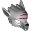 Набор LEGO Minifig Mask Wolf with Fangs, Stubble and Three Dark Red Gashes Print, Светлый сине-серый