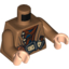 Набор LEGO Torso LotR Coat with Brown Shirt and Belt with Pouch Print / Medium Dark Flesh Arms / Light Flesh Hands, Medium Dark Flesh